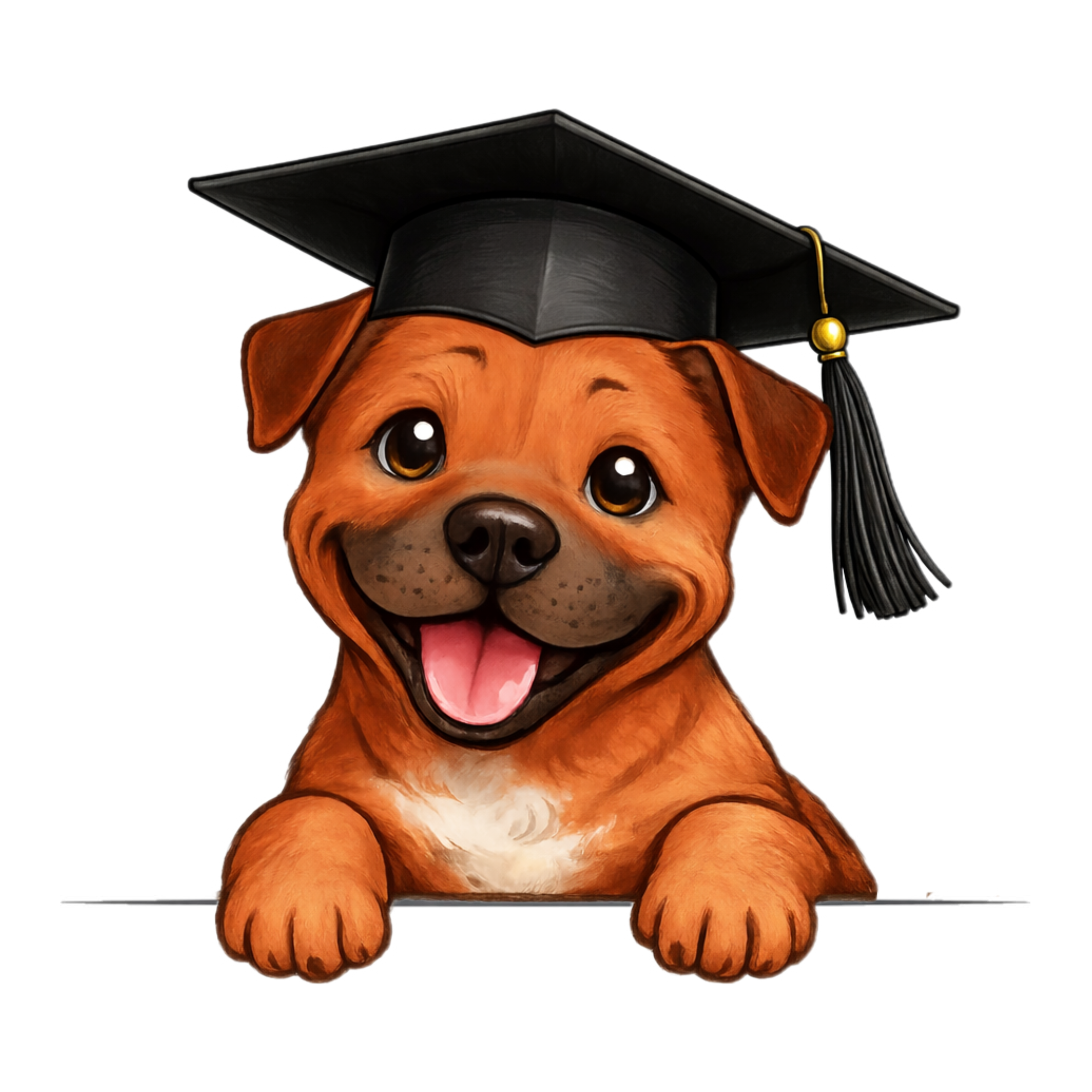 Chiot portant un chapeau de diplômé illustrant la progression et l’éducation canine avancée